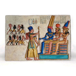 Veronese Design Egyptian Offering to the Gods Wall Sculpture Pharaoh Plaque...